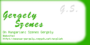 gergely szenes business card